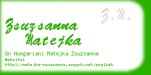 zsuzsanna matejka business card